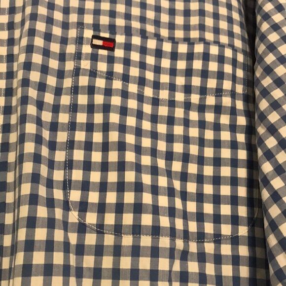 Tommy Hilfiger Blue Check Button Down - Size XL - Picture 5 of 7